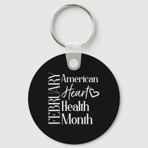 Gesundheitsmonat Februar Amerikanische Herzgesundh Schlüsselanhänger
