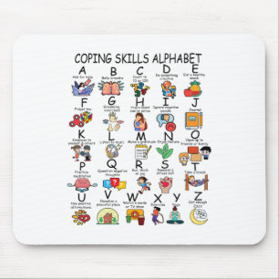 Gesundheitspflegefähigkeiten Alphabet-Schullehrer Mousepad