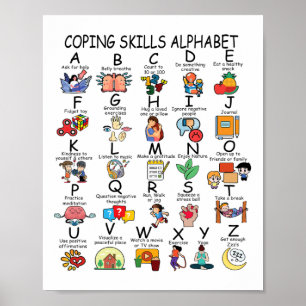 Gesundheitspflegefähigkeiten Alphabet-Schullehrer  Poster