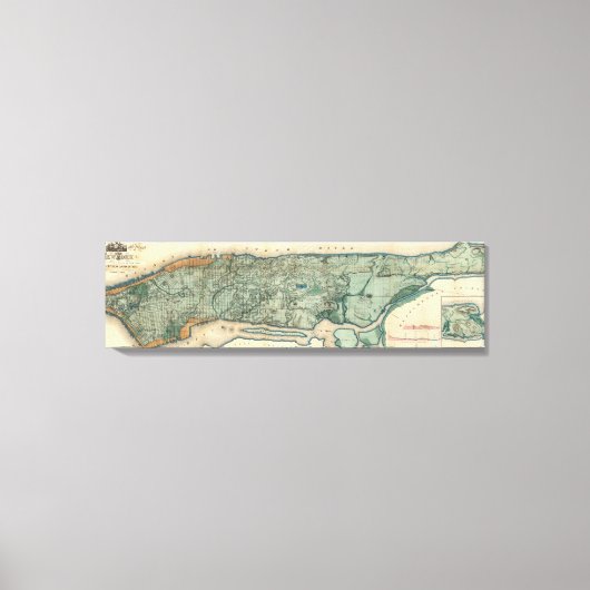 Gesundheitspolizeiliche und topographische Karte v Leinwanddruck (Vorderseite)