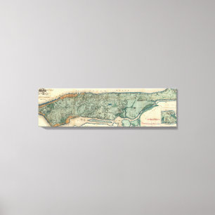 Gesundheitspolizeiliche und topographische Karte v Leinwanddruck