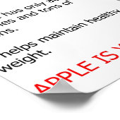 Gesundheitsposter, Apple, Gewichtsabnahme-Motivati Poster (Ecke)
