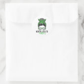 Gesundheitsproblem Bun Woman Neurodiversity Emo Runder Aufkleber (Tasche)