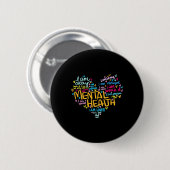Gesundheitsprobleme Bewusstsein Herz Muttertag Button (Vorne & Hinten)