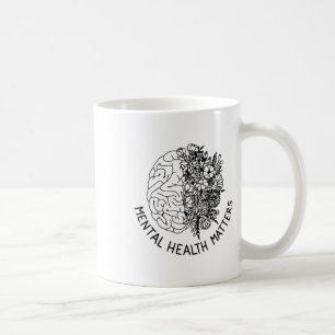 Gesundheitsprobleme Blume des menschlichen Gehirns Kaffeetasse