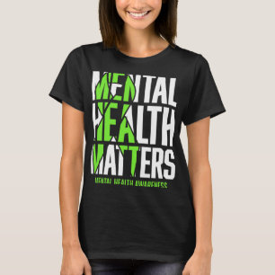 Gesundheitsprobleme Green Ribon Mental Health Awar T-Shirt