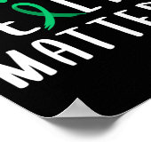 Gesundheitsprobleme Grüner Ribbon Poster (Ecke)