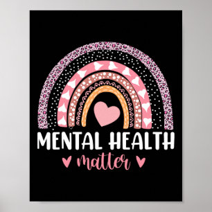 Gesundheitsprobleme Leopard Herzrosa Regenbogen Aw Poster