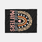 Gesundheitsprobleme Leopard Print Boho Rainbow Awa Fleecedecke (Vorderseite (Horizontal))