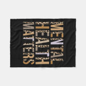 Gesundheitsprobleme Leopard Print Mental Awareness Fleecedecke (Vorderseite (Horizontal))