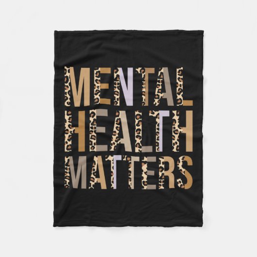 Gesundheitsprobleme Leopard Print Mental Awareness Fleecedecke (Vorderseite)
