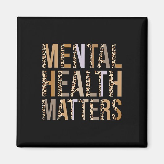 Gesundheitsprobleme Leopard Print Mental Awareness Magnet (Vorne)