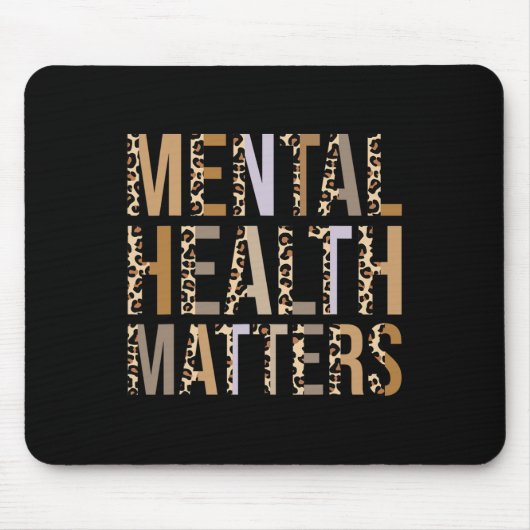 Gesundheitsprobleme Leopard Print Mental Awareness Mousepad (Vorne)