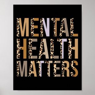 Gesundheitsprobleme Leopard Print Mental Awareness Poster