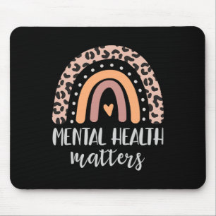 Gesundheitsprobleme Leopardenprint Boho Regenbogen Mousepad