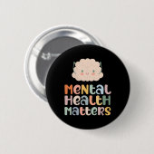 Gesundheitsprobleme Mental Health Awareness Angst Button (Vorne & Hinten)