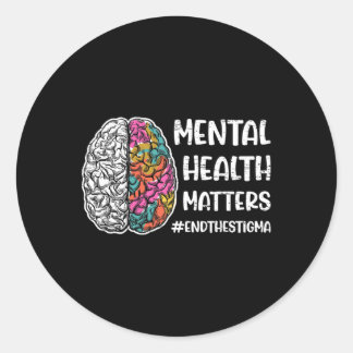 Gesundheitsprobleme Mental Mental Runder Aufkleber