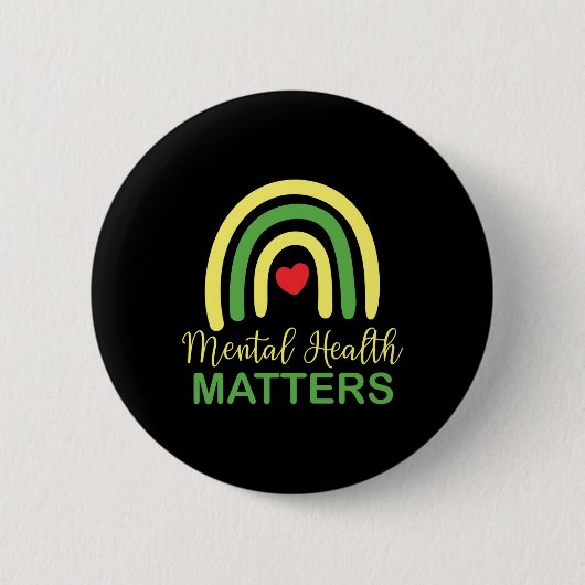 Gesundheitsprobleme Rainbow Retro Nationales Bewus Button (Vorderseite)