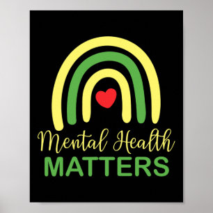 Gesundheitsprobleme Rainbow Retro Nationales Bewus Poster