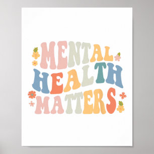Gesundheitsprobleme Sei nett Groovy Retro Mental B Poster
