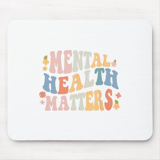 Gesundheitsprobleme seien nette Retro Mental Aware Mousepad (Vorne)