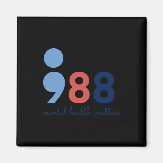 Gesundheitsprobleme Semicolon Suicide Hotline Prev Magnet (Vorne)