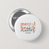 Gesundheitsprobleme Sensibilisierung Retro Psychol Button (Vorne & Hinten)
