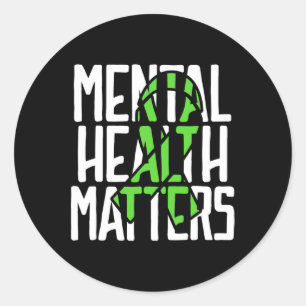 Gesundheitsprobleme Stigma psychische Gesundheit B Runder Aufkleber