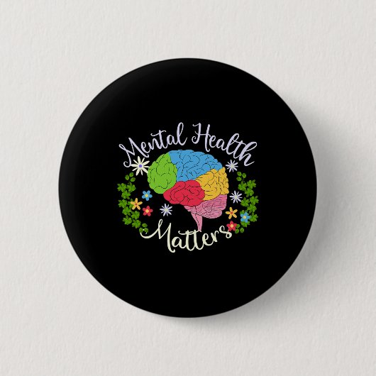 Gesundheitsprobleme verschenken menschliche Gehirn Button (Vorderseite)