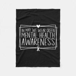 Gesundheitsprobleme Wir tragen grüne Mental Health Fleecedecke