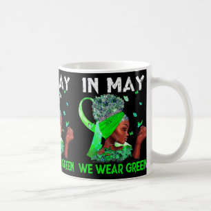 Gesundheitsprobleme Wir tragen grüne Mental Health Kaffeetasse