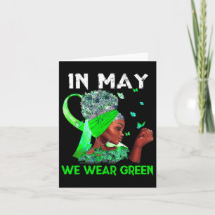 Gesundheitsprobleme Wir tragen grüne Mental Health Karte