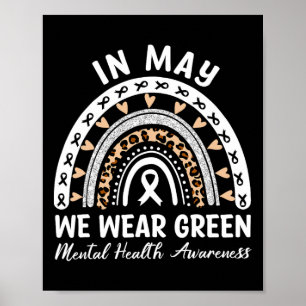 Gesundheitsprobleme Wir tragen grüne Mental Health Poster