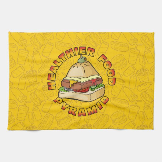 Gesundheitspyramide Geschirrtuch (Horizontal)