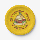 Gesundheitspyramide Pappteller (Vorderseite)