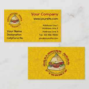 Gesundheitspyramide Visitenkarte