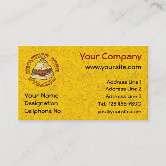 Gesundheitspyramide Visitenkarte (Vorderseite)