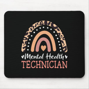 Gesundheitstechniker Leopard Regenbogen Mousepad