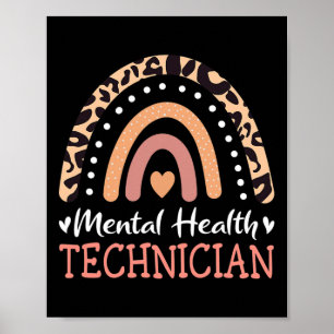 Gesundheitstechniker Leopard Regenbogen Poster