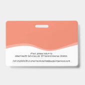 Gesundheitstelematische Arbeitskräfte Foto-ID-Stri Ausweis (Back)