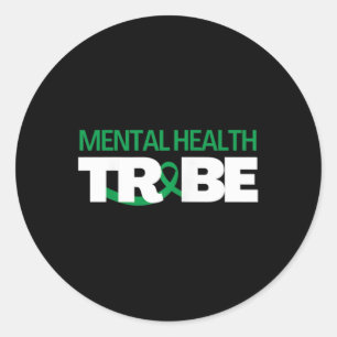 Gesundheitstest Mental Health Awareness Runder Aufkleber