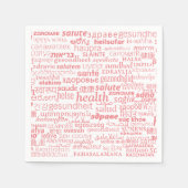 Gesundheitstext Multilingual Napkins - Farben ausw Serviette (Vorderseite)