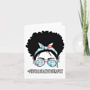 Gesundheitstherapeut Black Afro Messy Bun African  Karte