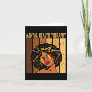 Gesundheitstherapeutin Afro Women Black History Mo Karte