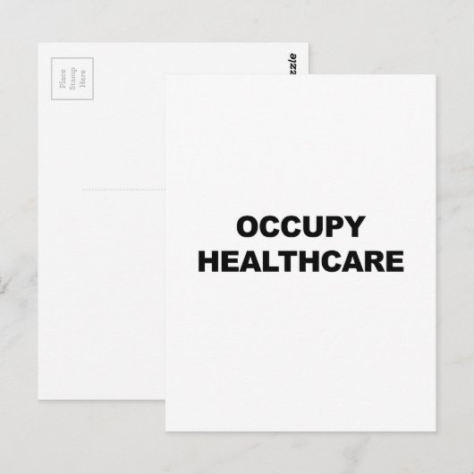 GESUNDHEITSVERSORGUNG POSTKARTE (Vorne/Hinten)