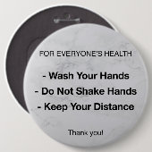Gesundheitsvorschriften | Prävention von Krankheit Button (Vorne & Hinten)