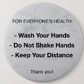 Gesundheitsvorschriften | Prävention von Krankheit Button (Vorderseite)