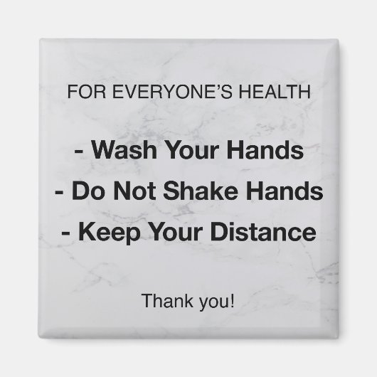 Gesundheitsvorschriften | Prävention von Krankheit Magnet (Vorne)