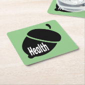 Gesundheitsvorsorge Rechteckiger Pappuntersetzer (angewinkelt)