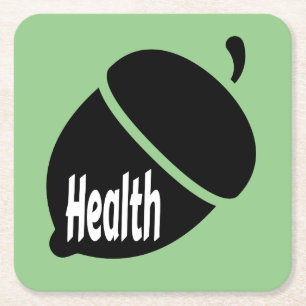 Gesundheitsvorsorge Rechteckiger Pappuntersetzer